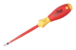 WIHA 32046 Screwdriver, Slotted, Insulated, Slim, 100 mm Blade, 3.5 mm Tip, 204 mm Overall