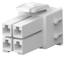 TE CONNECTIVITY 1-368575-1 Connector Housing, Power Double Lock, Plug, 4 Ways, 3.96 mm