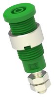 MULTICOMP PRO 72-13978 Banana Test Connector, Jack, Panel Mount, 10 A, 600 V, Nickel Plated Contacts, Green