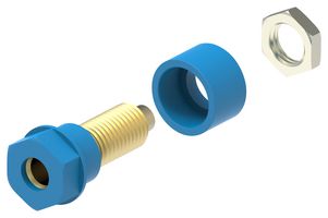 MULTICOMP PRO 72-14142 Banana Test Connector, Jack, Panel Mount, 36 A, 70 VDC, Gold Plated Contacts, Blue