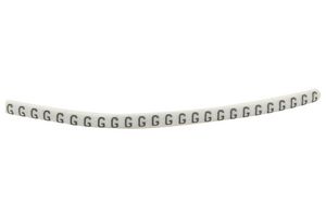 HELLERMANNTYTON 901-11030 HGBC1-3WH G Wire Marker, Helagrip, Slide On, Chevron Cut, Pre Printed, G, Black, White, 3.5mm, 3 mm