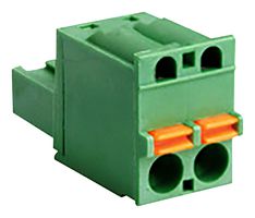 CAMDENBOSS CSTBP9208/2 Pluggable Terminal Block, 5.08 mm, 2 Ways, 2.08 mm², Push In