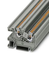 PHOENIX CONTACT 3213968 DIN Rail Mount Terminal Block, Feed-Thru, 2 Ways, 26 AWG, 12 AWG, 4 mm², Push In, 24 A