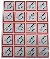MULTICOMP PRO MP001256 Label, Self Adhesive, 40 mm, 40 mm, Vinyl, Corrosive