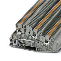PHOENIX CONTACT 3213961 DIN Rail Mount Terminal Block, Installation, 4 Ways, 26 AWG, 12 AWG, 4 mm², Push In, 24 A