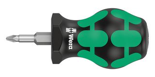 WERA 355 STUBBY PZ 1 X 25 MM POZIDRIV SCREWDRIVER, PZ1, 79MM