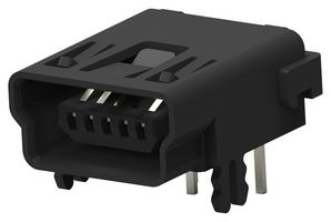 AMP - TE CONNECTIVITY 1734510-1 USB Connector, Mini USB Type B, USB 2.0, Receptacle, 5 Ways, Through Hole Mount, Right Angle
