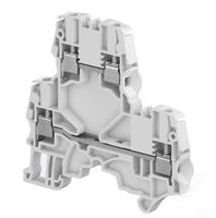 TE CONNECTIVITY - ENTRELEC 1SNK505210R0000 DIN Rail Mount Terminal Block, 4 Ways, 24 AWG, 12 AWG, 4 mm², Screw, 29 A