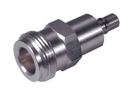 HUBER+SUHNER 31_N-QMA-50-1/1--_NE RF / Coaxial Adapter, N, Jack, QMA, Jack, Straight Adapter, 50 ohm