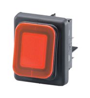 MULTICOMP PRO MP005729 Rocker Switch, IP65, On-None-Off, DPST, Illuminated, Panel Mount, Red