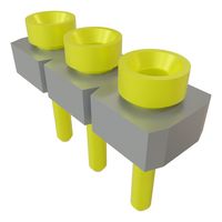 SAMTEC SL-103-G-10 PCB Receptacle, Board-to-Board, 2.54 mm, 1 Rows, 3 Contacts, Through Hole Mount