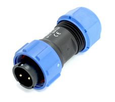 MULTICOMP PRO MP007538 Circular Connector, MP-SP17, Plug, Male Contacts, 2 Way, Cable Mount, Threaded, Solder, IP68, 10A