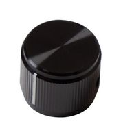 TE CONNECTIVITY - ALCOSWITCH KN700B1/4 Knob, Round Shaft, 6.35 mm, Aluminium, Straight Knurled with Indicator Line, 19.1 mm, Alcoswitch