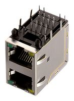 WURTH ELEKTRONIK 615016245421 Modular Connector, RJ45 Jack, 2 x 1 (Stacked), 8P8C, Cat3, Through Hole Mount