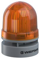 WERMA 46032075 Beacon, Yellow, EVS/Flash/TwinFlash, 2 Tone, 95 dB, 24 VAC/DC, 62 mm, IP66
