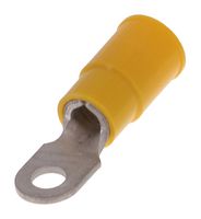 MOLEX 19070-0143 Ring Tongue Terminal, M3.5, #6, 10 AWG, 5 mm², InsulKrimp 19070 Series, Yellow