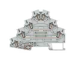 SIEMENS 8WH2040-4LF00 DIN Rail Mount Terminal Block, Grey, 8 Ways, 28 AWG, 12 AWG, 2.5 mm², Clamp, 20 A