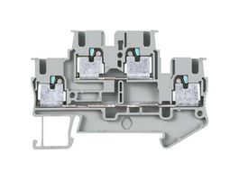 SIEMENS 8WH6020-0AF00 DIN Rail Mount Terminal Block, Grey, 4 Ways, 26 AWG, 12 AWG, 2.5 mm², Clamp, 22 A