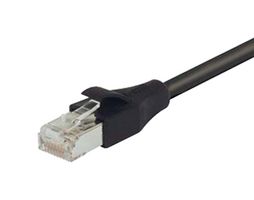 L-COM TRD695SCR-BLK-7 Ethernet Cable, Cat6, RJ45 Plug to RJ45 Plug, Black, 2.13 m, 7 ft