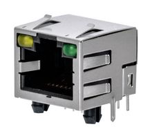 STEWART CONNECTOR SS-90000-009 Modular Connector, RJ45 Jack, 1 x 1 (Port), 8P8C, Through Hole Mount