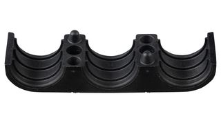 PANDUIT CLC88X3S8C370 Fastener, 3-Position, 7/8", Corrugated Loom Clamp, Nylon 6.6 (Polyamide 6.6), Black, 110 mm, 28 mm