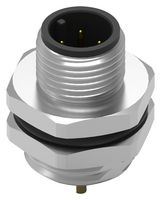 WURTH ELEKTRONIK 643050100604 Sensor Connector, WR-CIRC Series, M12, Male, 4 Positions, Solder Pin, Straight Panel Mount
