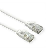 ROLINE 21.15.1698 Ethernet Cable, Cat6a, RJ45 Plug to RJ45 Plug, FUTP (Foiled Unshielded Twisted Pair), White