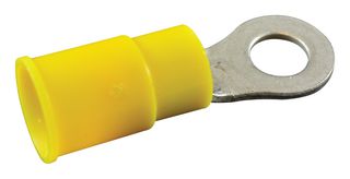 MOLEX 19070-0123 Ring Tongue Terminal, M5, #10, 10 AWG, 5 mm², InsulKrimp 19070 Series, Yellow