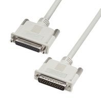 L-COM CS2N25MF-12 Computer Cable, D Subminiature Plug, 25 Way, D Subminiature Socket, 25 Way, 12 ft, 3.7 m