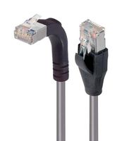 L-COM TRD695SRA2GRY-7 Ethernet Cable, Cat6, 90° RJ45 Plug to RJ45 Plug, FTP (Foiled Twisted Pair), Grey, 2.1 m, 7 ft