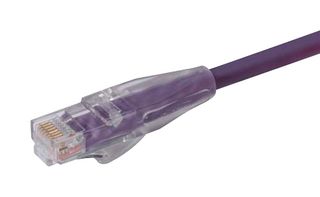 L-COM TRD695VLT-3 Ethernet Cable, Cat6, RJ45 Plug to RJ45 Plug, UTP (Unshielded Twisted Pair), Violet, 914.4 mm