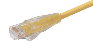L-COM TRD815CRY-2 Ethernet Cable, Cat5e, RJ45 Plug to RJ45 Plug, UTP (Unshielded Twisted Pair), Yellow, 610 mm