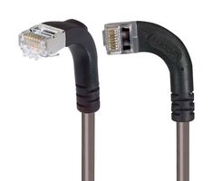 L-COM TRD815SRA11GRY-25 Ethernet Cable, Cat5e, 90° RJ45 Plug to 90° RJ45 Plug, FTP (Foiled Twisted Pair), Grey, 7.6 m