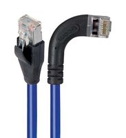 L-COM TRD815SRA7BL-1 Ethernet Cable, Cat5e, 90° RJ45 Plug to RJ45 Plug, FTP (Foiled Twisted Pair), Blue, 304.8 mm