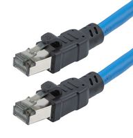 L-COM TRD824-BLU-10F Ethernet Cable, Cat8, RJ45 Plug to RJ45 Plug, FTP (Foiled Twisted Pair), Blue, 3.05 m, 10 ft