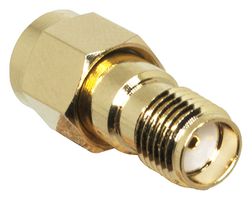 TE CONNECTIVITY - LINX ADP-RPSM-SMAF-G RF / Coaxial Adapter, Gold, SMA RP, Plug, SMA, Jack, Straight Adapter, 50 ohm