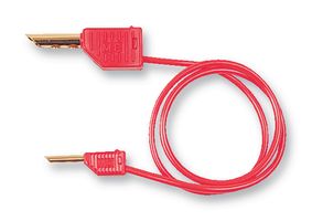 STAUBLI 28.0010-03022 Test Lead, 2mm Banana Plug to 4mm Banana Plug, Black, 60 V, 10 A, 300 mm