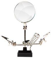 MULTICOMP PRO MP012468 Helping Hand, Large Glass Magnifier, Soldering Irons, 3X Magnification, 90 mm Dia Lens