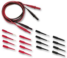 FLUKE FLUKE TL82 Test Lead Kit, 2 x Retractable Shrouded Test Leads, Set of 8 Automotive Pin & Socket Adapters