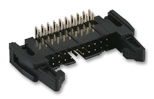 MULTICOMP PRO MC9B232-2034 Pin Header, Long Latch, Wire-to-Board, 2.54 mm, 2 Rows, 20 Contacts, Through Hole Right Angle