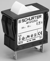 SCHURTER ABDWF100C0 Thermal Circuit Breaker, 20 A, 2 Pole, 60 VDC, 240 VAC, Panel
