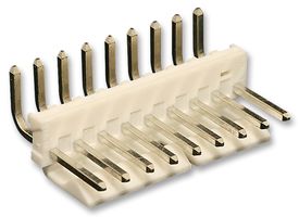 MOLEX 26605090 Pin Header, Wire-to-Board, 3.96 mm, 1 Rows, 9 Contacts, Through Hole Right Angle