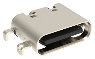 AMPHENOL COMMUNICATIONS SOLUTIONS GSB1C4621DSHR USB Connector, Mid Mount, 1Row, USB Type C, USB 2.0, Receptacle, 16 Ways, Surface Mount