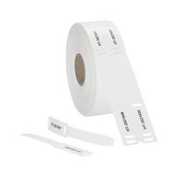 HELLERMANNTYTON 556-80588 TAGPU18X124-LOOP-PUR-WH Wire Marker, PK 500, Thermal Transfer, Blank (No Legend), White, 124mm x 18mm, 35 mm