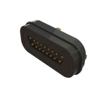 EDAC 685A1731260111E Magnetic Connector, 17 Contacts, Plug, Straight, 3 A, Black