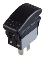 MULTICOMP PRO MPX5-214BNN-NABA-1NN-S Rocker Switch, IP67, On-Off, DPST-NO, Non Illuminated, Panel, Snap-In, Black
