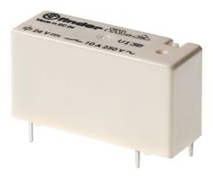 FINDER 43.41.7.024.4000 Power Relay, Miniature, SPDT, 24 VDC, 10 A, 43 Series, Through Hole, DC Sensitive