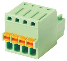 MULTICOMP PRO MP010257 Pluggable Terminal Block, 2.5 mm, 4 Ways, 0.5 mm², Push In