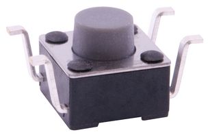 E-SWITCH RT3301AF260Q Tactile Switch, SPST-NO-DM, RT3301 Series, Top Actuated, Surface Mount, Round Button, 260 gf
