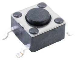E-SWITCH TL3301NF160QG-KR Tactile Switch, TL3301 Series, Top Actuated, Surface Mount, Round Button, 160 gf, 50mA at 12VDC